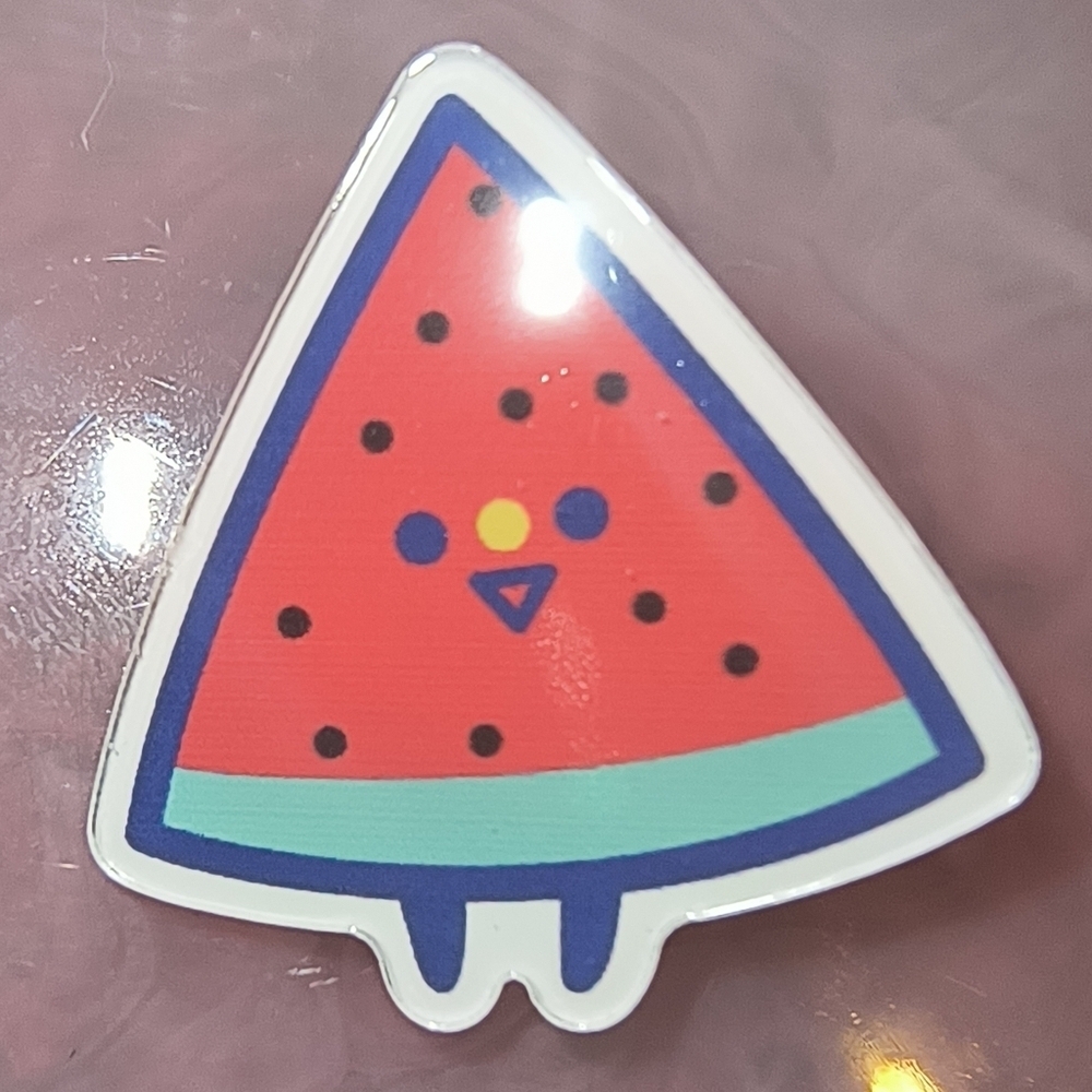 Women’s Jewelry Watermelon Enamel Pin-Red, Green, Gold, Yellow, White and Black